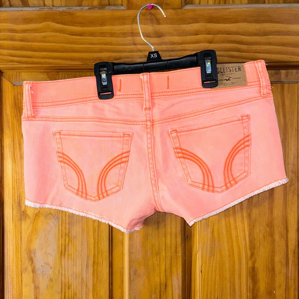 HOLLISTER | Bright Salmon Denim Shorts - Picture 2 of 5